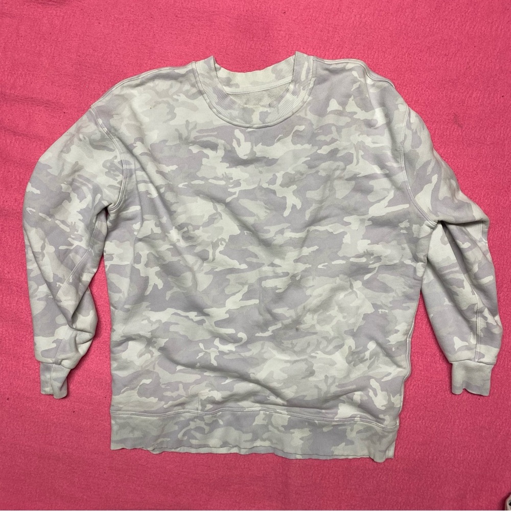 Lululemon Perfectly Oversized Crewneck Sweatshirt Light Grey 6